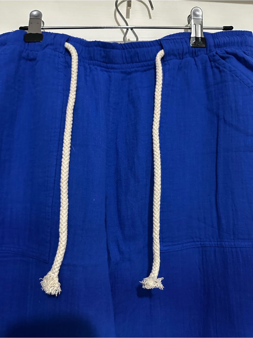 Women’s Drawstring Linen-Blend Shorts - Royal Blue